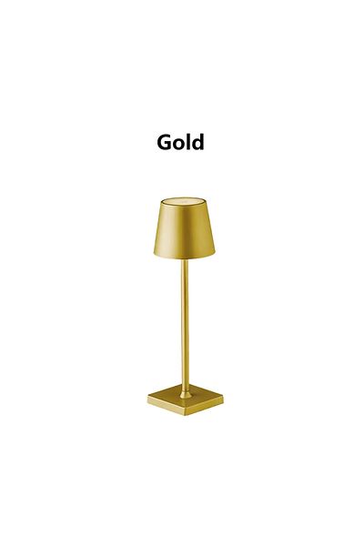 ATcomm Gold LED Touch Sensor Table Lamp 3 Color Desktop Night Light Bedside Creative Ambient Light Bar Outd