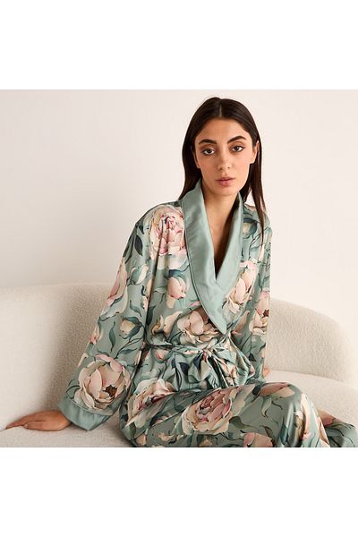 FAV Floral Print Robe and Pyjama Set