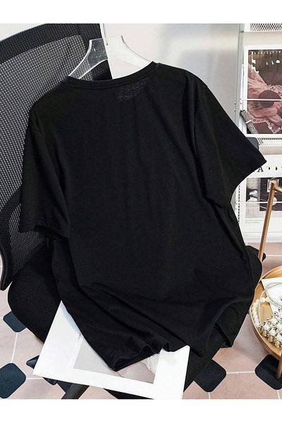 PALPİTO Μπλουζάκι Unisex Black Friends με στάμπα Oversize