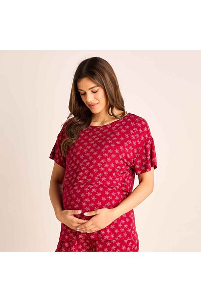 FAV Printed Maternity T-shirt and Pyjama Set