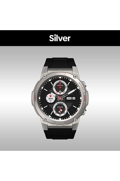Zeblaze Silver Zeblaze VIBE 7 PRO Smart Watch 1.43'' AMOLED Display Make/Receive Phone Calls Health Manageme