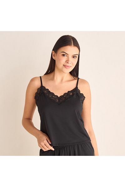 FAV Lace Camisole Top and Elasticated Shorts Set