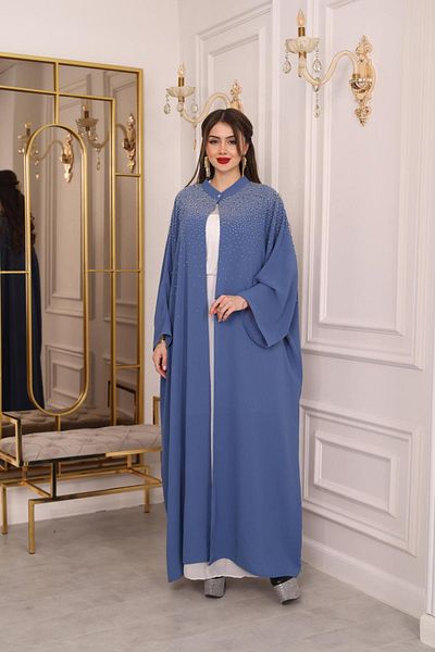 MAY MARA Plus Size Front and Back Part with Stones Abaya