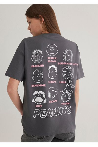 Mavi Peanut Printed Loose Fit Women's T-Shirt