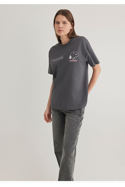 Mavi Peanut Printed Loose Fit Women's T-Shirt