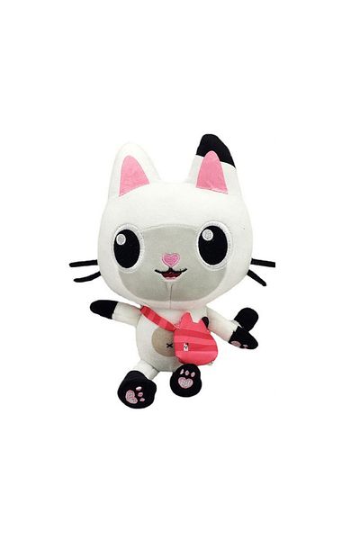 Choice 25cm Lovely Gabby Dollhouse Plush Toy Mercat Cartoon Stuffed Animals Smiling Cat Car Cat Hug Gaby Gi