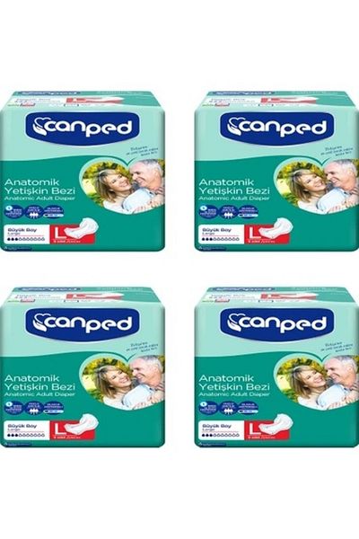 Canped Anatomical Diapers - 8 Pieces X 4 Pieces Normal Large Set