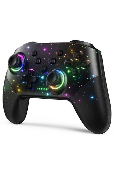 Choice Bundle 3 black Switch Controller Compatible with Switch/Lite/OLED/PC Windows/iOS/Android, 1000mAh Pr
