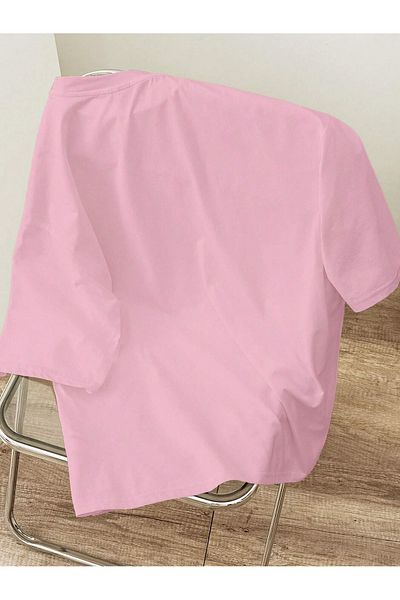 PALPİTO Ανδρικό μπλουζάκι με ροζ Cool Rabbit με στάμπα Oversize