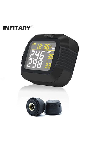 Choice Infitary Motorcycle TPMS Tire Pressure Monitoring System Big Wireless LCD Colorful Display Shift ...
