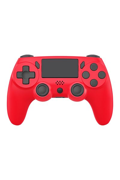Choice لوحة ألعاب GAMINJA لاسلكية حمراء مع جيروسكوب 6 محاور ولوحة لمس وعصا تحكم للكمبيوتر الشخصي واهتزاز مزدوج لجهاز PS4 PS3 P