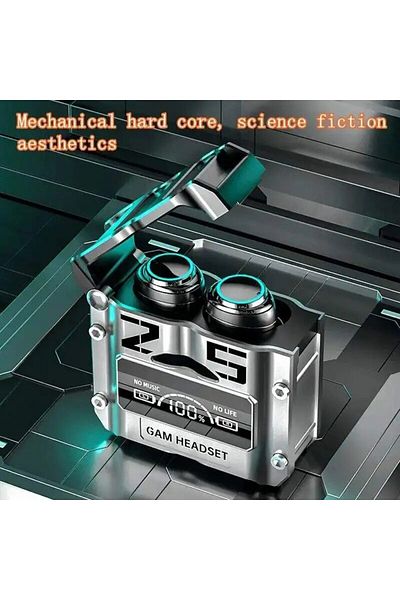 Choice m25 silver Wireless Noise Reduction HQ High Quality TWS Earphone M25 In-ear Type-C LED Display Recha
