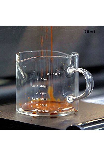 Choice <200ml Scaled 75ml [Hot Sales] 75ml Glass Espresso Measuring Cup Doubl...