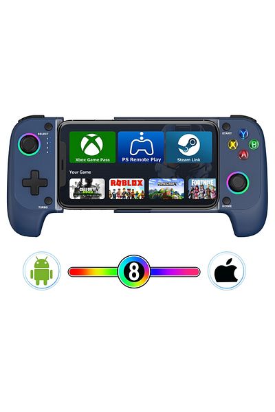 DinoFire عصا تحكم MC102 DinoFire للهاتف المحمول لأجهزة iPhone وAndroid مع مشغل وحدة تحكم بلوتوث