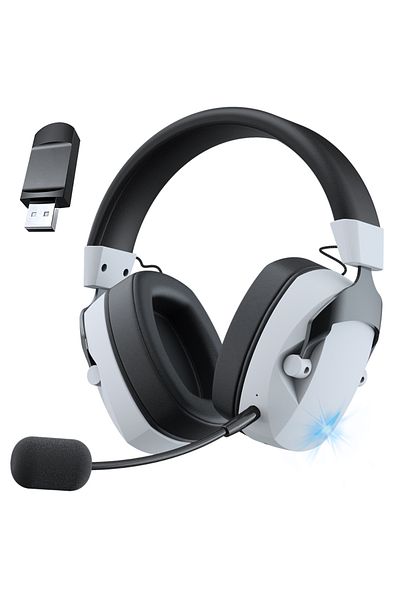 Choice Blackwhite Wireless Gaming Headset With Detachable Noise Cancelling Microphone,2.4g Bluetooth-usb-3.