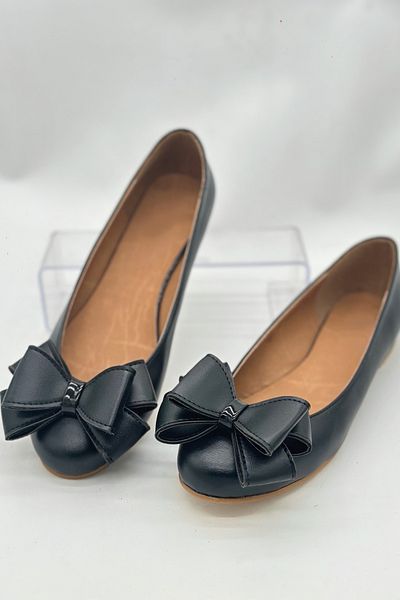 SWORD Women's Large Bow Accessory Ballerina Shoes Casual Shoes Mother Shoes