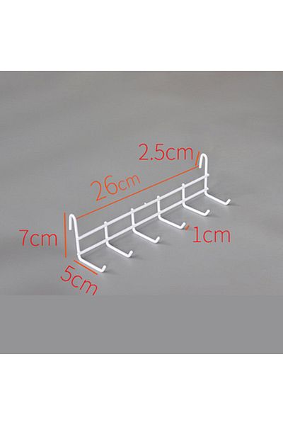 Choice 6 White Hook Ins Home Wall Decoration Iron Grid Decor DIY Hanging Rack Wall Display Art Storage Box