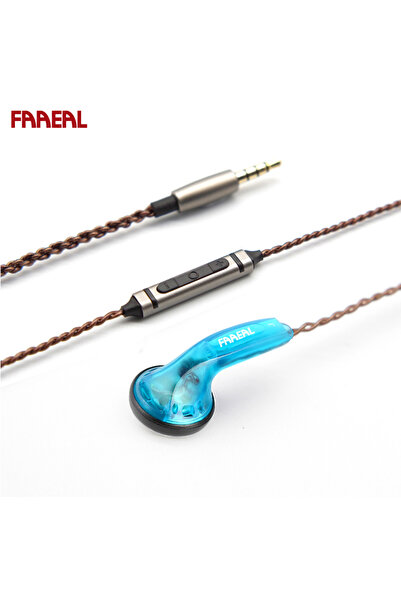 Choice سماعات أذن FAAEAL Iris 2.0 مع ميكروفون باللون الأزرق، سماعات أذن سلكية...