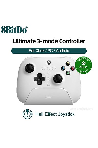 Choice White 8BitDo Xbox Controller Ultimate 3-mode Gamepads PC licensed by Microsoft for Xbox Series X S,