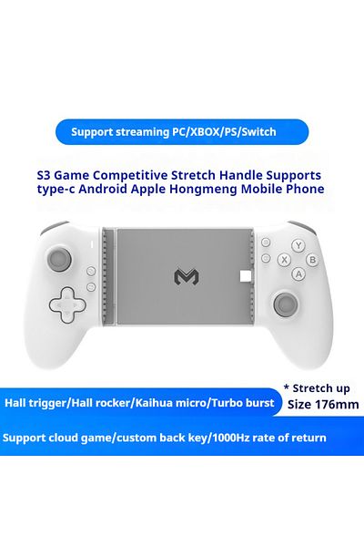 Choice A Memo S3 Gamepad Type-C Mobile Phone Controller Hall Effect Stretching Handle Stick Joystick Andro.