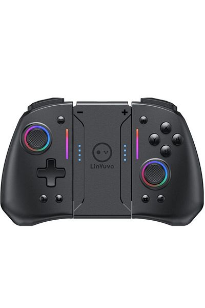 Choice black LinYuvo KS42 Meteor Light Wireless Joy-pad with 8 Color RGB Lights for Switch/Lite/OLED, with