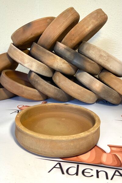 AdenArt 3-Piece Clay Shrimp-Mushroom Casserole Baking Pan 18 cm (Can Be Used in Airfryer)