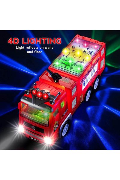 Choice With Box Kids Electric Fire Truck Toy With Bright Flashing Lights Real Siren Sounds Fire Engine Puzz