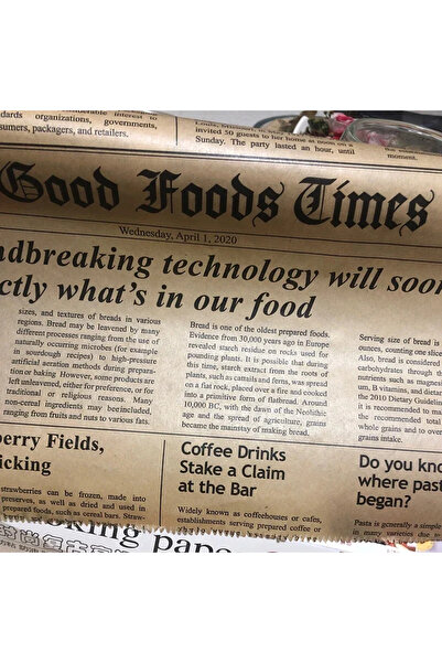 Choice صحيفة إنجليزية قديمة بنية اللون، إكسسوارات طعام للخبز والمطبخ، ورق شحم صالح للطعام، خبز، رمل