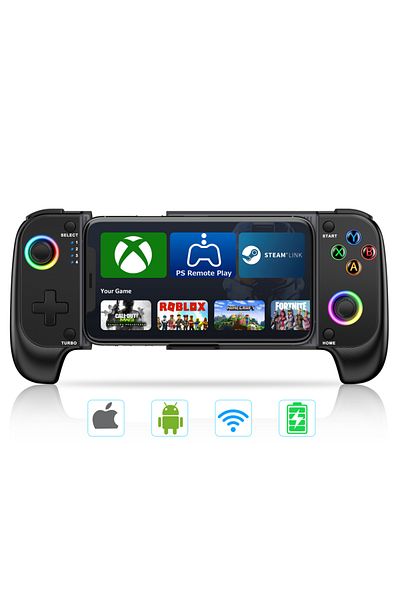 DinoFire MC100 DinoFire Cell Phone Gamepad Joystick for iPhone Android Control Bluetooth Controller Trigger w