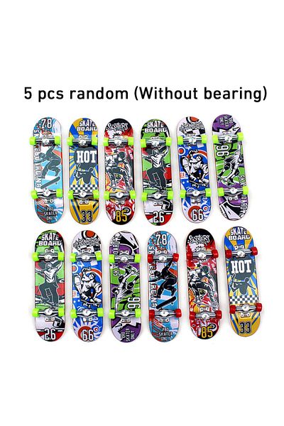 Choice 5 PCS No Bearing Puzzle Toy Professional Mini Finger Skateboard Fingerboard Hobbies Novelty Anti Str