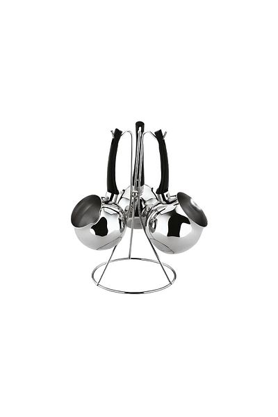 FMS Revna 3-Piece Coffee Pot Set with Stand Black