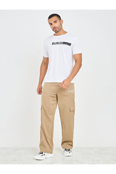 Styli Printed Wide Leg Cargo Pant