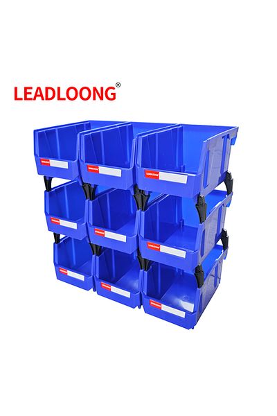 Choice V2 Blue 9pcs Plastic Stackable Storage Bins Screw Storage Boxes Stackable Bin Parts Storage Organize