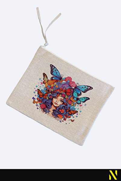 nilizma Women's Patterned Linen Handbag