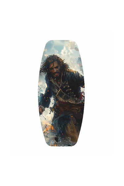 wudie Wooden Printed Balance Board Rocket Balance Board Rocket Gym Board