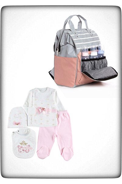 Özgün Baby طقم حقيبة ظهر للعناية بالطفل مكون من قطعتين مصنوع من القطن بنسبة 1...