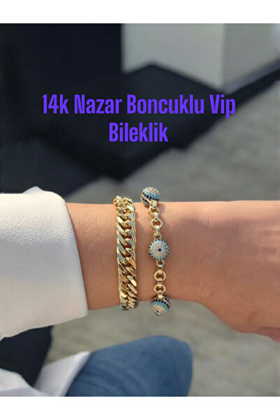 zeynep Z&D Accessory 14k Xuping Gold Nazar Boncuklu Vip Seri Trend Bileklik