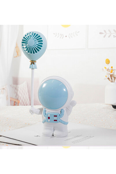 Genel Markalar Mavi Çalışkan Astronot Masa Üstü Vantilatör Soğutucu Pervane