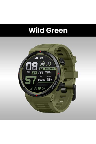 Zeblaze Wild Green New Zeblaze Ares 3 Plus 1.43'' HD AMOLED Display Voice Calling Smartwatch New 3D Interact