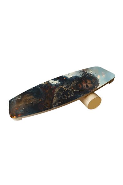 wudie Wooden Printed Balance Board Rocket Balance Board Rocket Gym Board