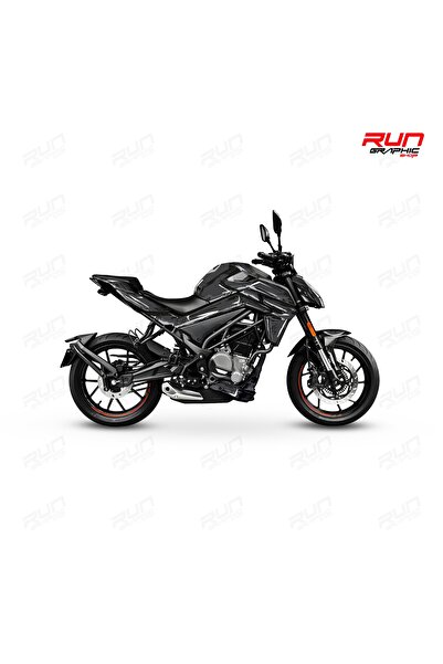 Run Grafik Shop CF Moto NK 250 Gri Cartoon Desenli Tam Kaplama Grafik Kiti, Motosiklet Sticker Seti