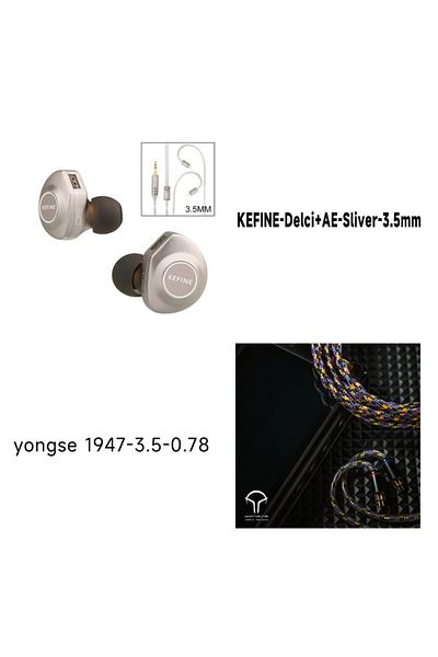 Choice 3.5 مم - 1947 - 3.5 مم Kefine X ANGELEARS Delci AE 10 مم DLC + PU Diaphragm Dynamic Driver IEMs Hi-Fi I n-ear