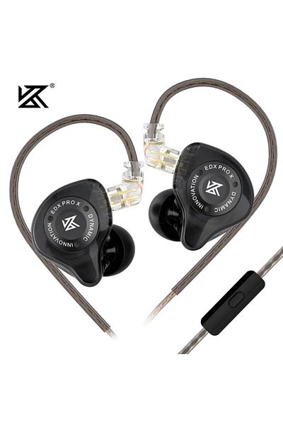 KZ EDXProX Black MIC EDX PRO X Wired Earphones HIFI Stereo Bass Music Earbuds In Ear Sport Headphone