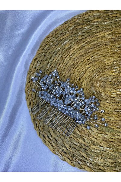 Butik El Yapımı Kristal Taşlı Saç Aksesuarı Nişan Nikah Söz Gelin Tacı