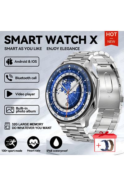 Choice Silver steel 2A 2024 New For OPPO Watch X Smart Watch 4G Memory Music Video Bluetooth Call IP68 Wate