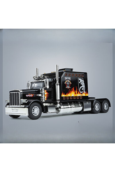 Choice1 لعبة جرار شاحنة ثقيلة من بيتربيلت 389 بمقياس 1/24 باللون الأسود، نموذ...