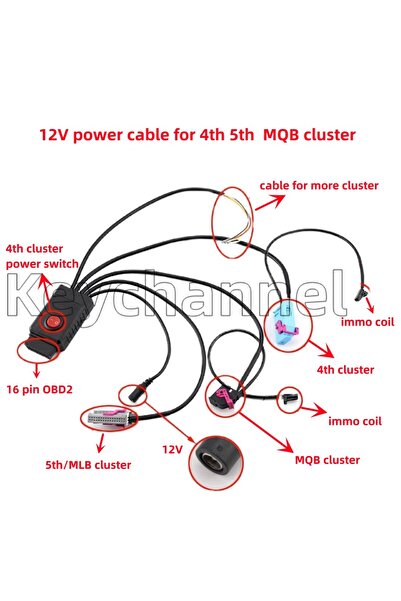 Choice كابل تشغيل مجموعة العدادات MQB كابل طاقة مجموعة العدادات MQB48 كابل اخ...