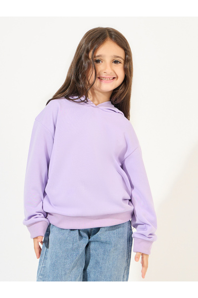 Styli Solid Hoodie with Dropped Shoulder