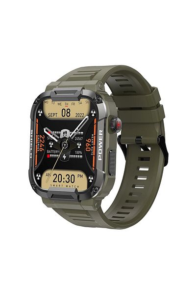 Choice Armygreen MEVADEN 1.85 Outdoor Military Smart Watch Men Bluetooth Call Smartwatch For Android IOS IP