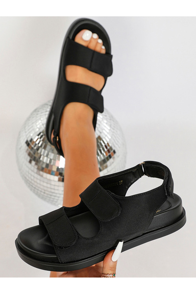 Sneak-a-Peek By Styli Double Velcro Strap Open Toe Sandals